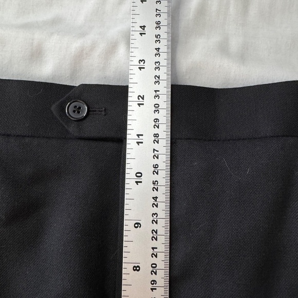 Pronto Uomo Men's 100% Wool Dress Pants Black Size Tag: 40‎ Leg Stripe Formal - Picture 8 of 12
